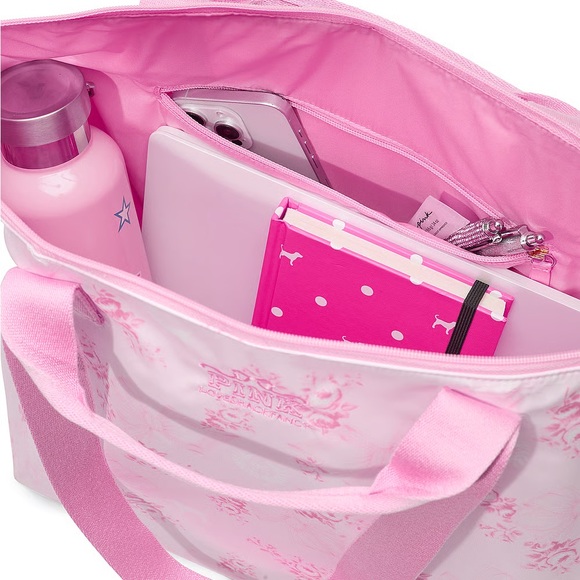 NWT PINK X LOVESHACKFANCY TOTE BAG - Picture 4 of 5